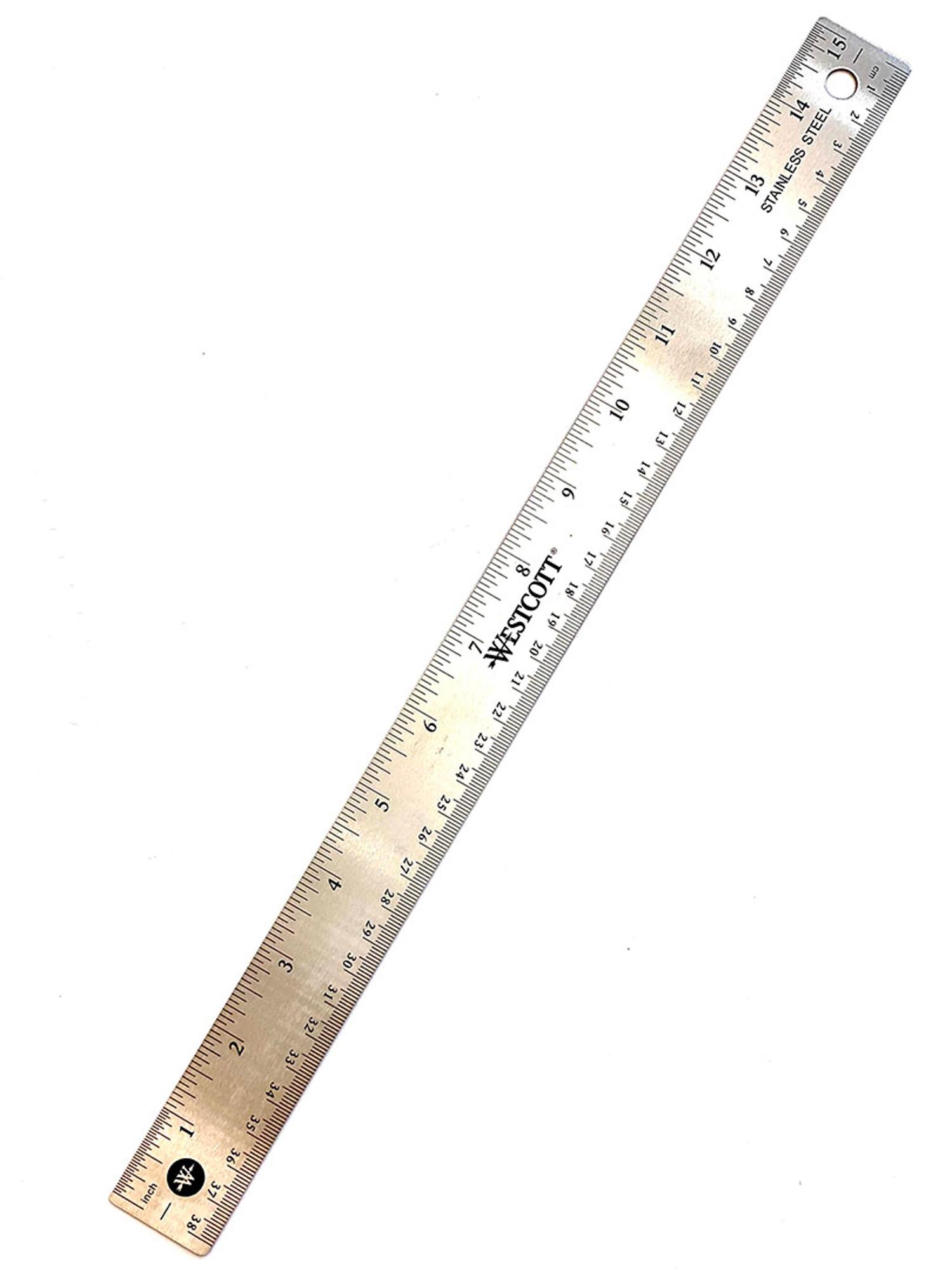 image of: WESTCOTT STAINLESS STEEL FLEXIBLE RULER 15"
