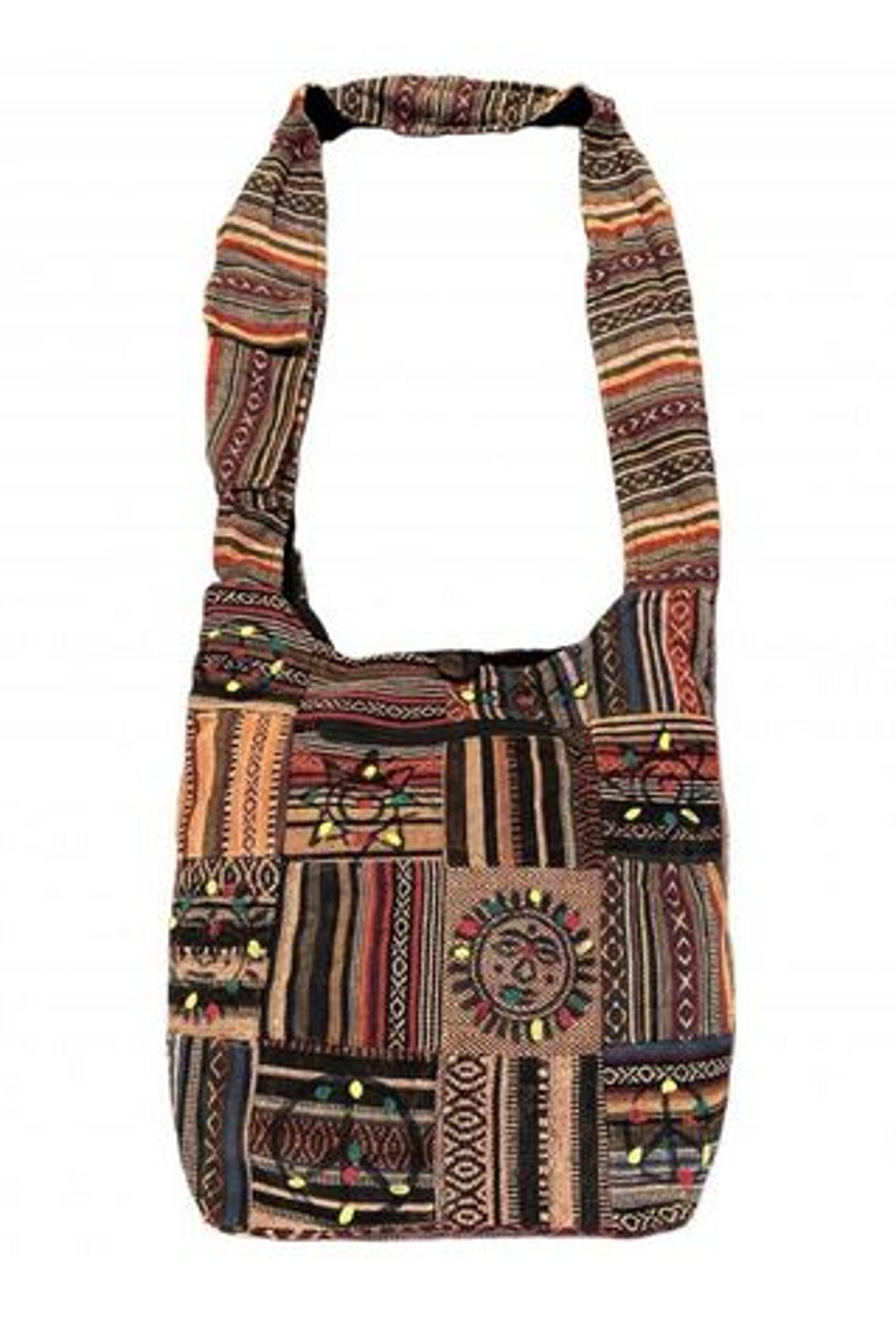 image of: Rising "Bheri" Patchwork Himalyan Bag