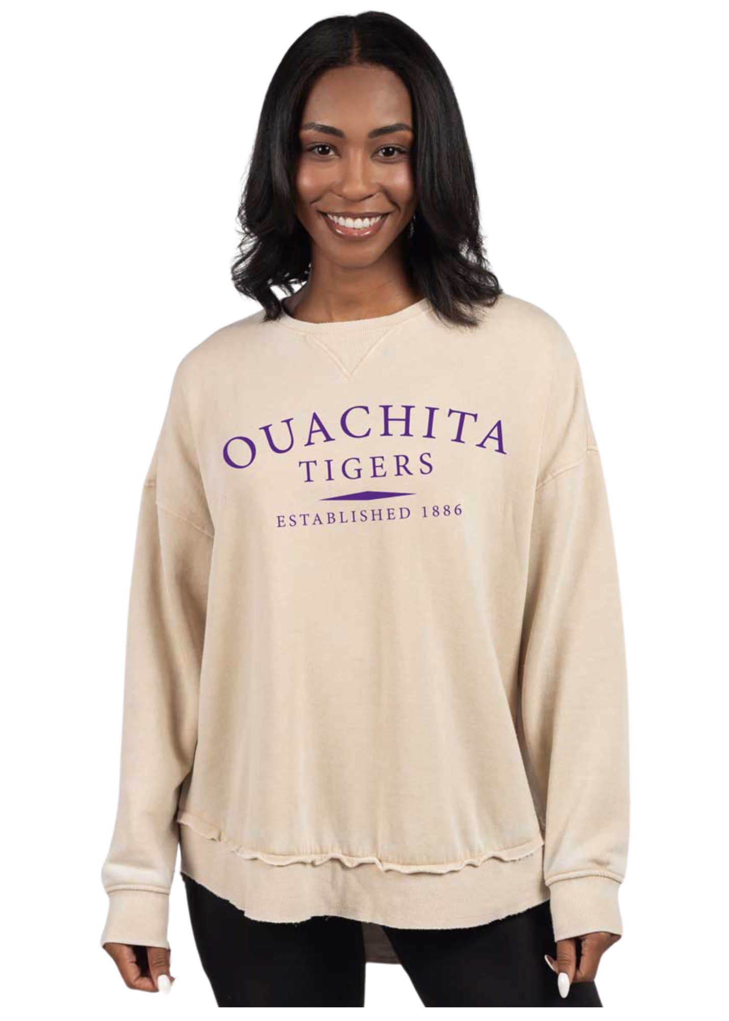 image of: Ouachita Baptist Tigers Women's Campus Pullover, Oatmeal