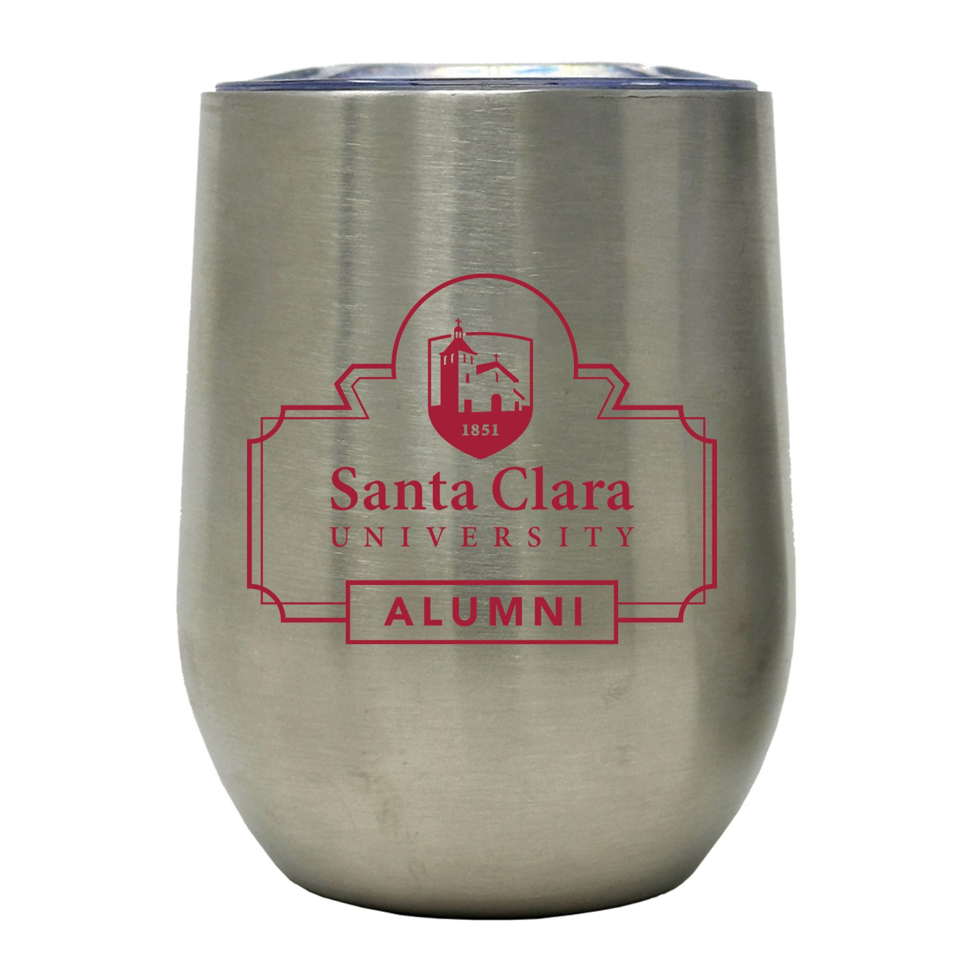 Product image 1 of 1 for Santa Clara Broncos Alumni Wine Sipper, 12 Ounce, Silver