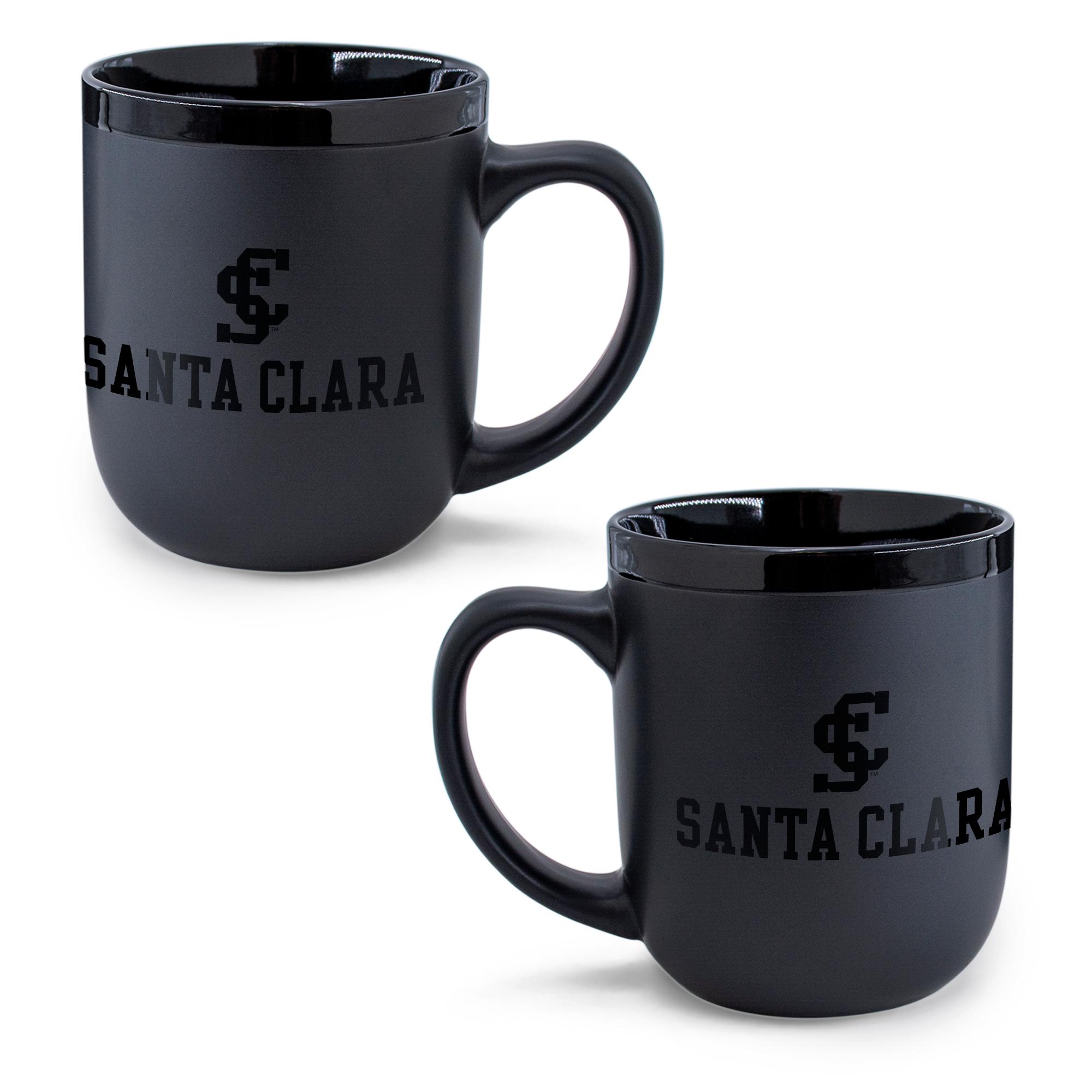 image of: Santa Clara University Matte Tonal Ceramic Mug, Black