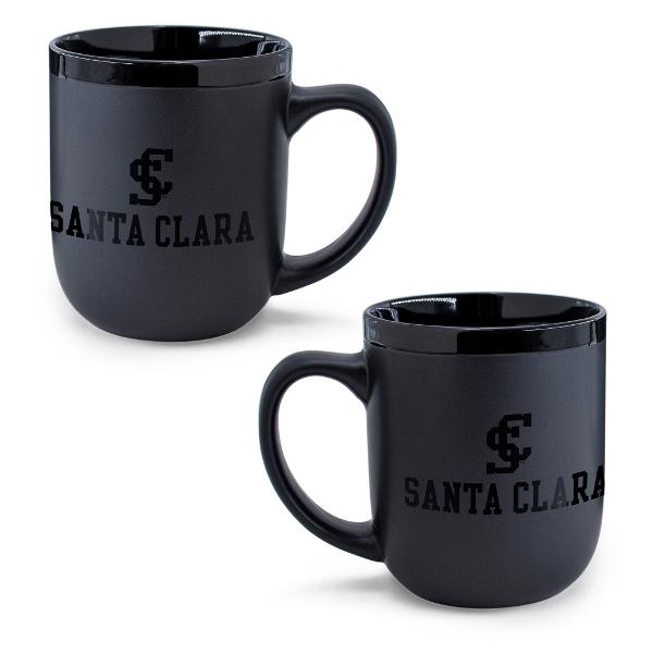 Santa Clara University Matte Tonal Ceramic Mug, Black; $17.98