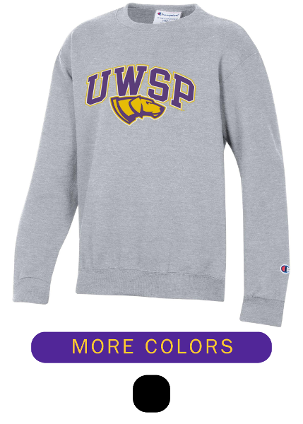 UWSP Youth Champion Powerblend Crew Sweatshirt; $39.98
