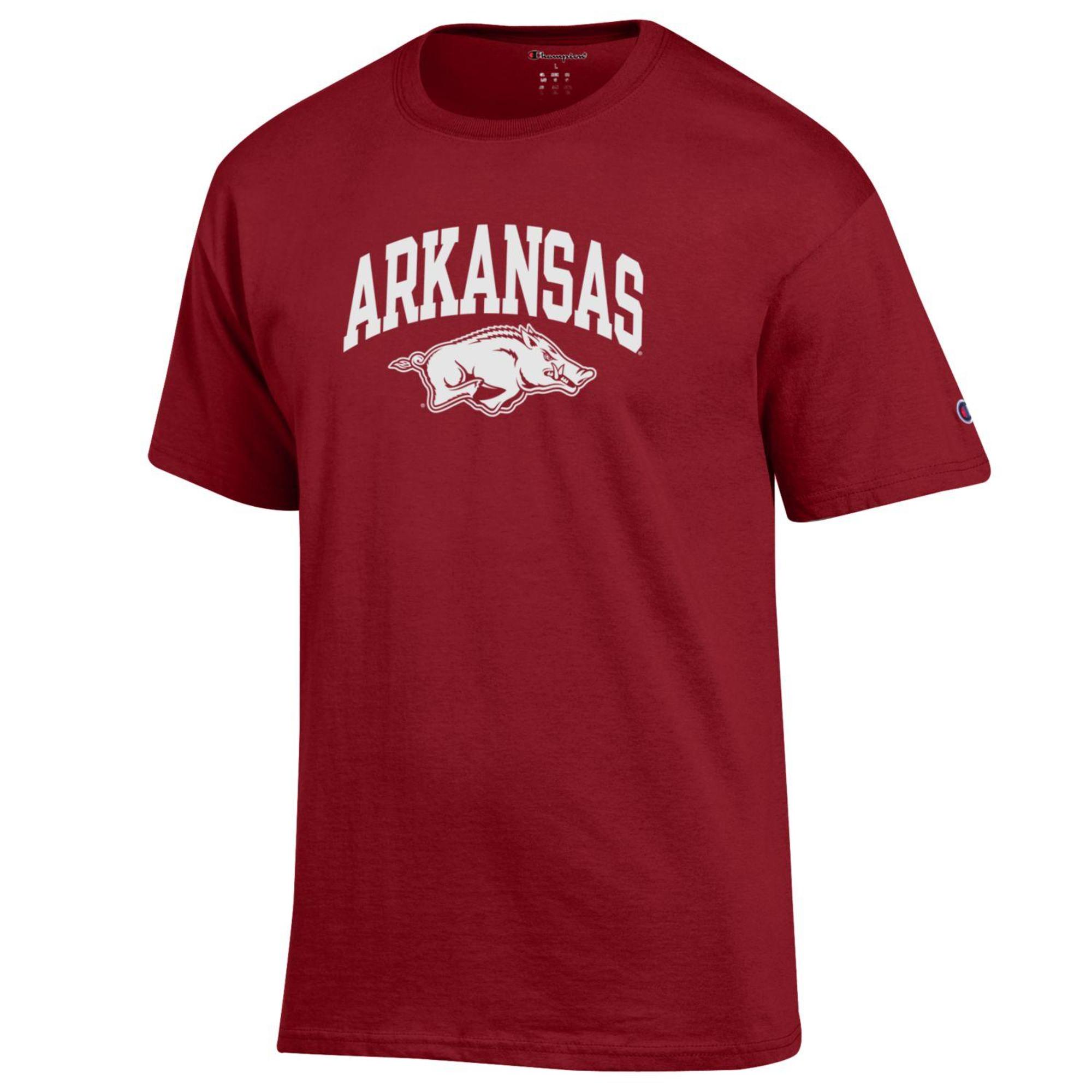 image of: Arkansas Razorbacks Champion Brand Arch Logo Tee - Cardinal