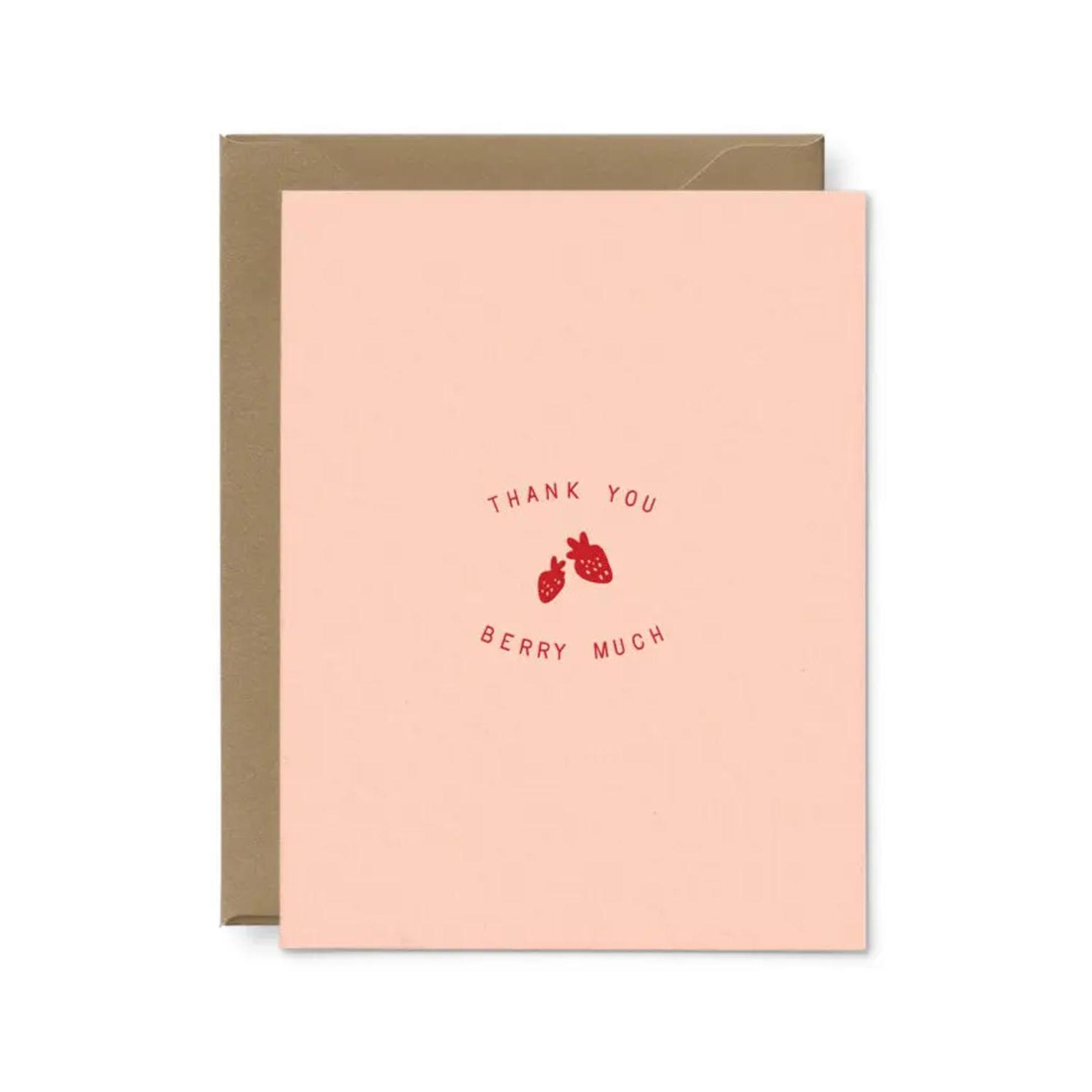Product image 1 of 1 for Thank You Berry Much Greeting Card, Pink