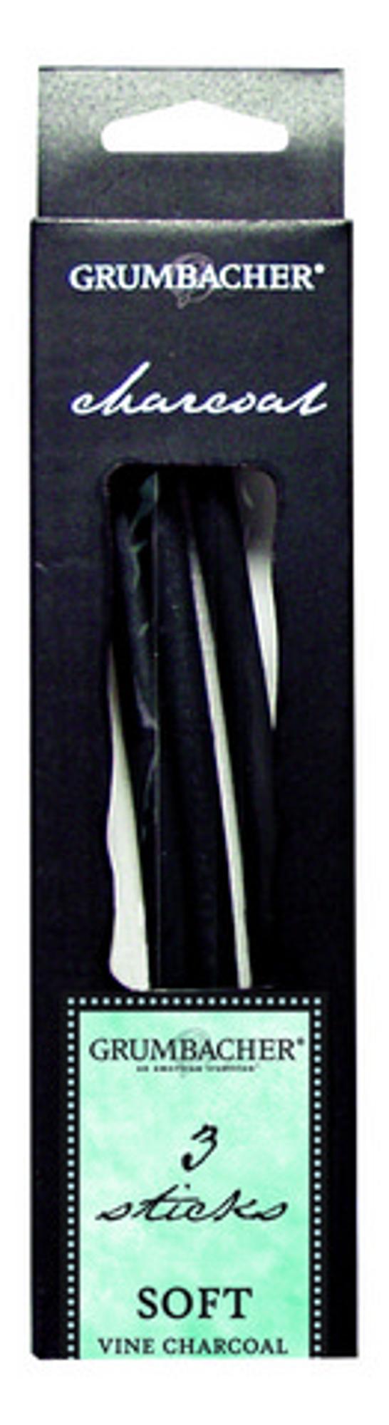 image of: GRU SOFT VINE CHARCOAL 3CT GRUMBACHER