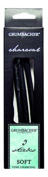 GRU SOFT VINE CHARCOAL 3CT GRUMBACHER; $3.29