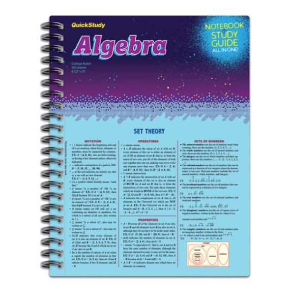 Barcharts QuickStudy Algebra Notebook + Study Guide; $5.49