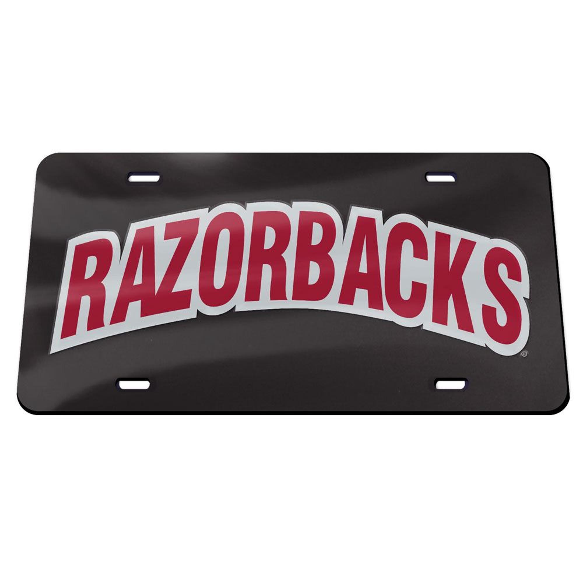 image of: Arkansas Razorback Arch Acrylic License Plate