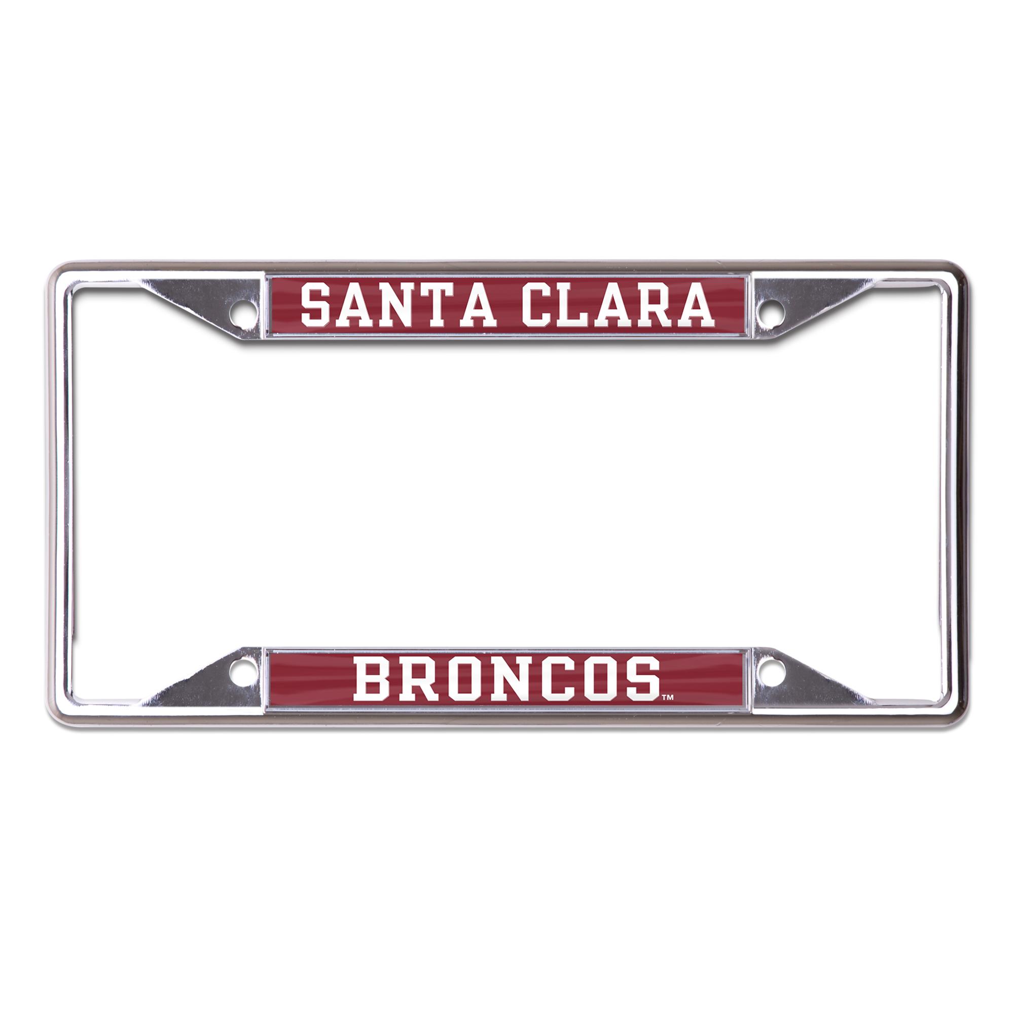 image of: Santa Clara Broncos Metallic License Plate Frame