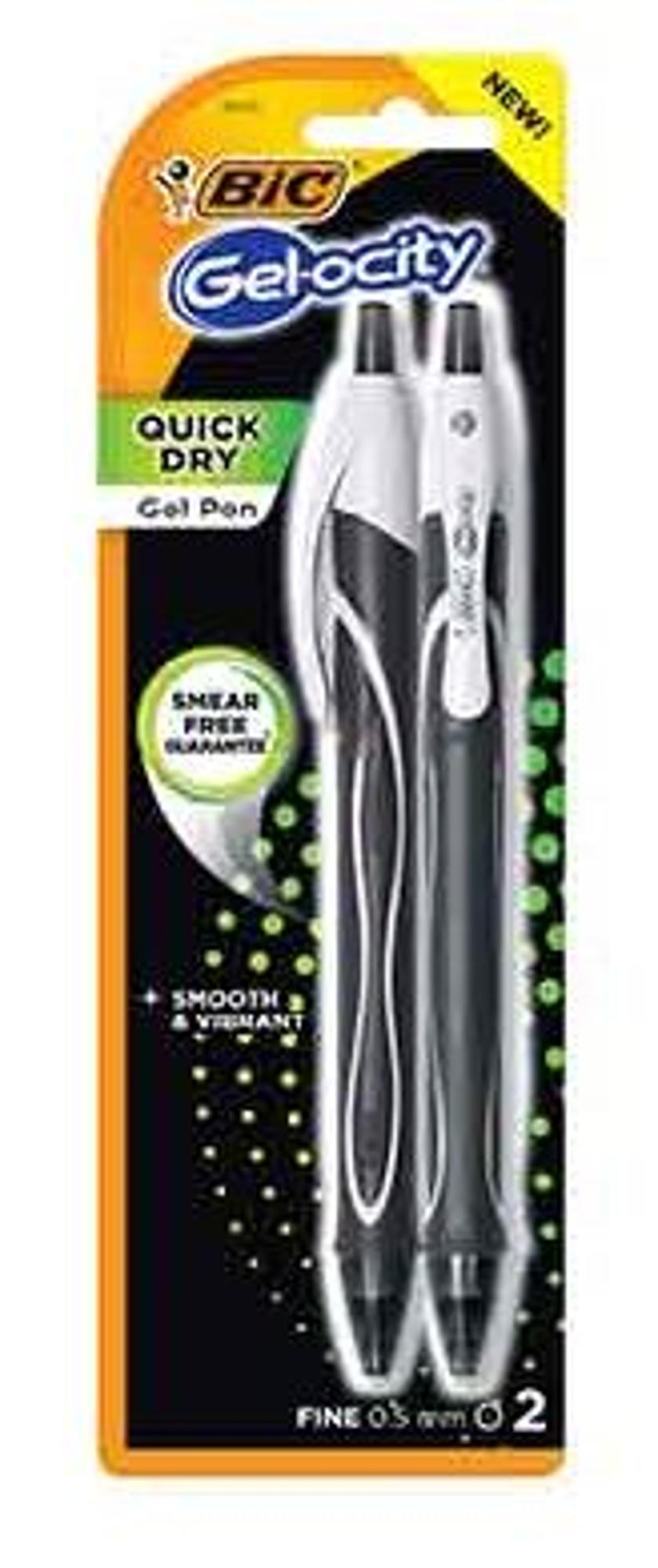 image of: Gelocity Quick Dry Gel Pens .5mm 2pk Black