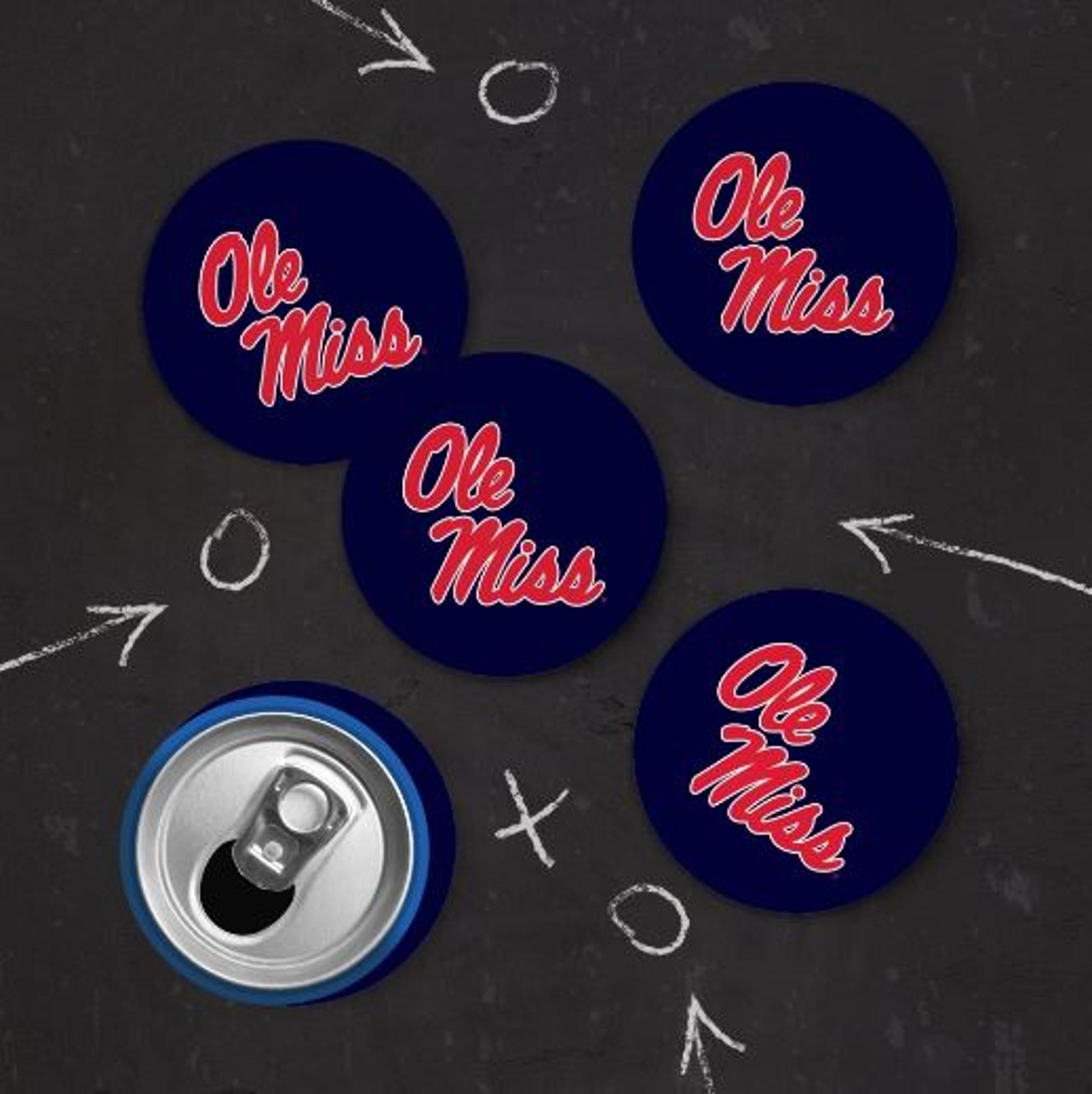 image of: Ole Miss Script Paper Coasters Set/12