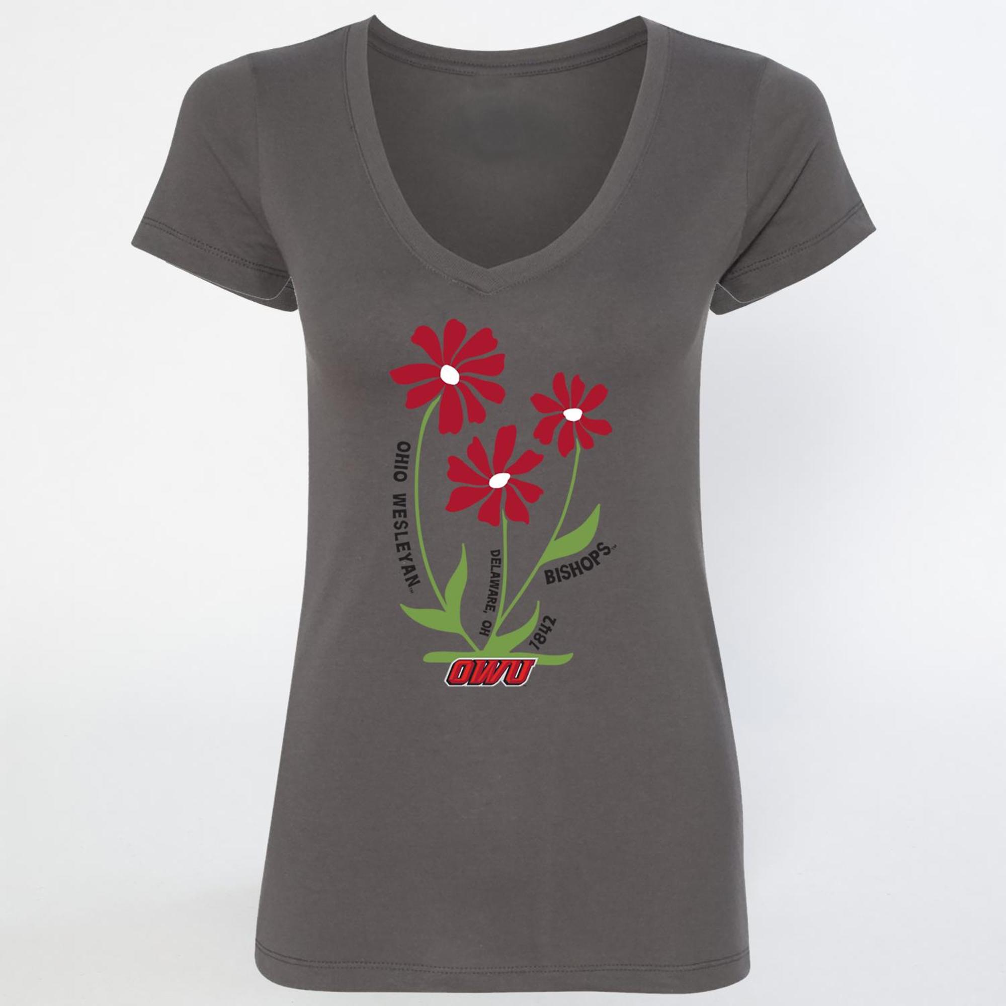 Product image 1 of 1 for OWU Short Sleeve Tee V-Neck Ladies Fa Flower *Clearance*