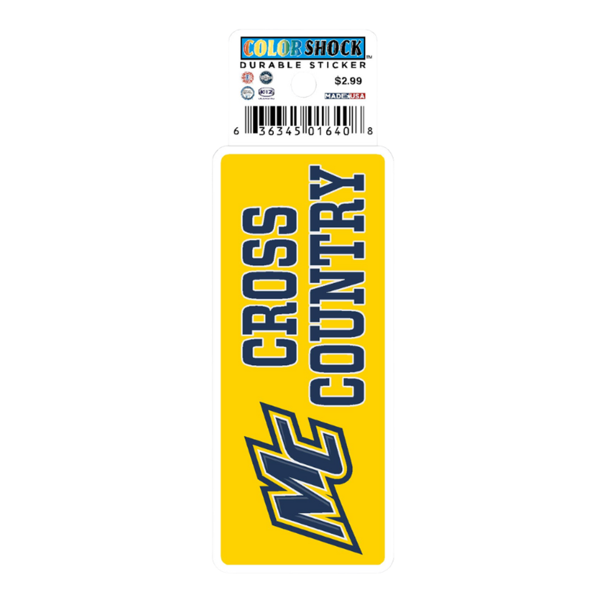 image of: MC Cross Country Textured Stickers