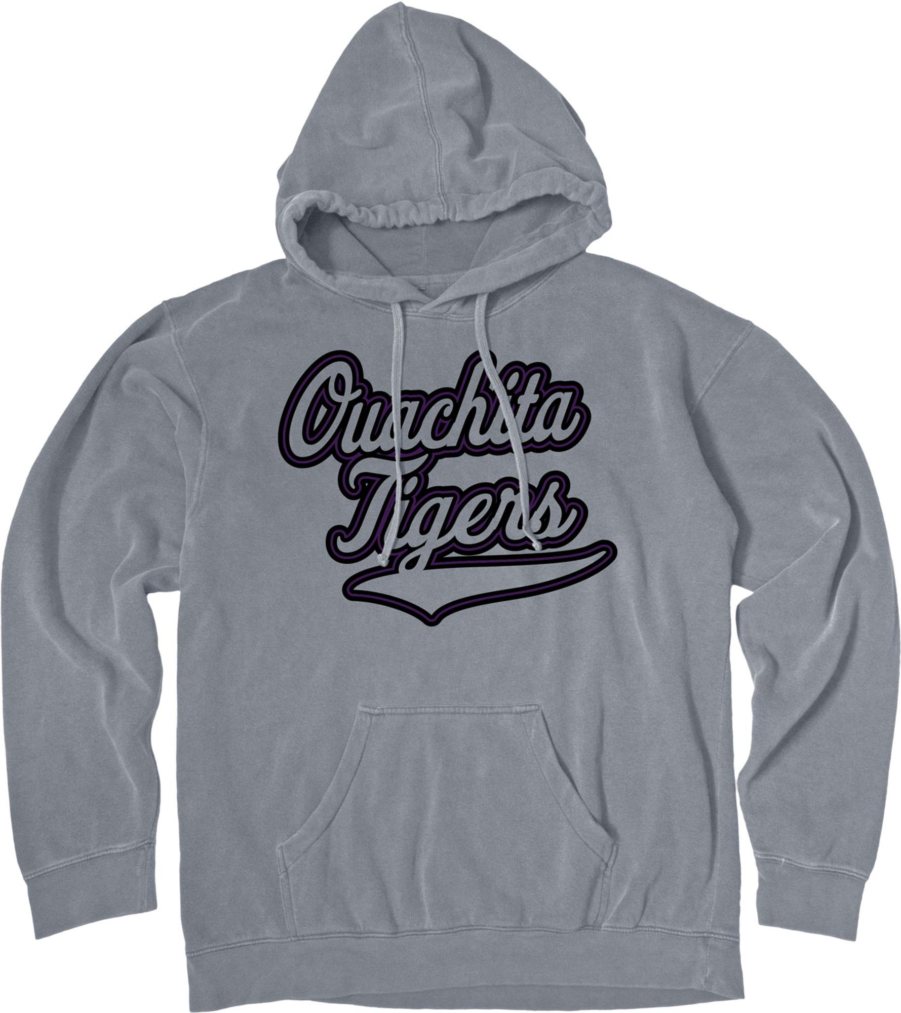 image of: Ouachita Tigers Dyed Ringspun Fleece Hood