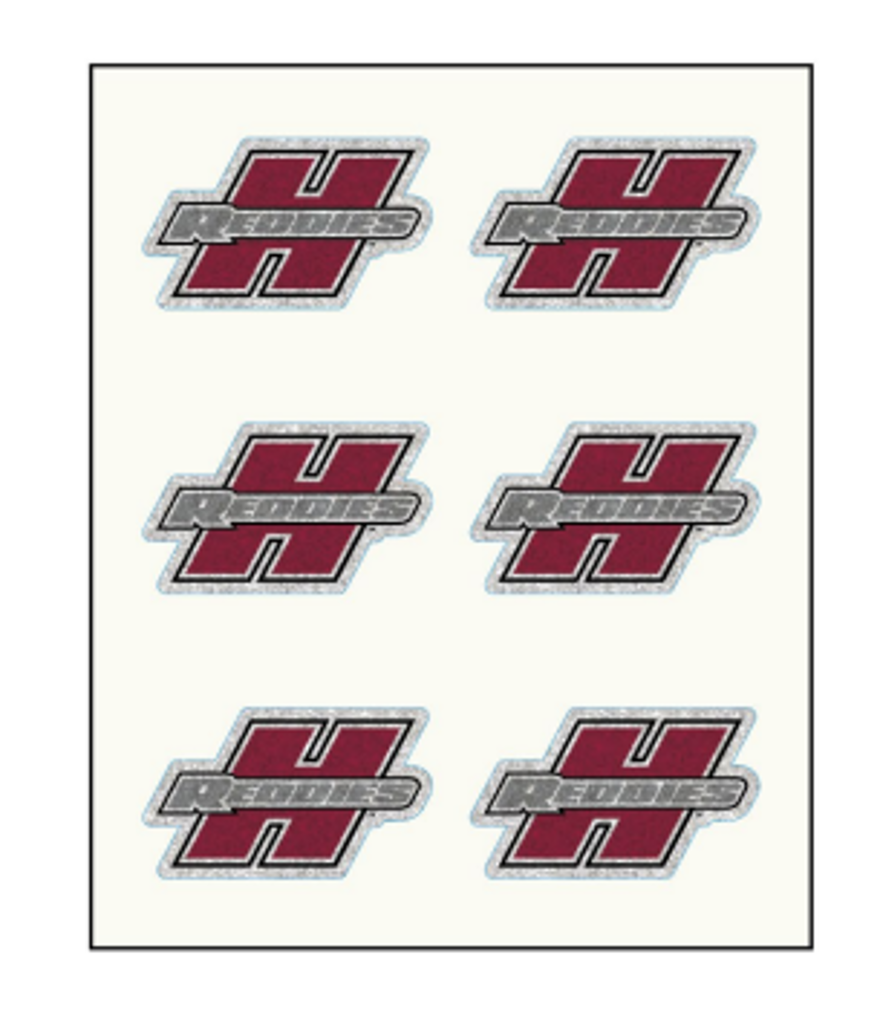 image of: Reddies Glitter Face-Cal Decals