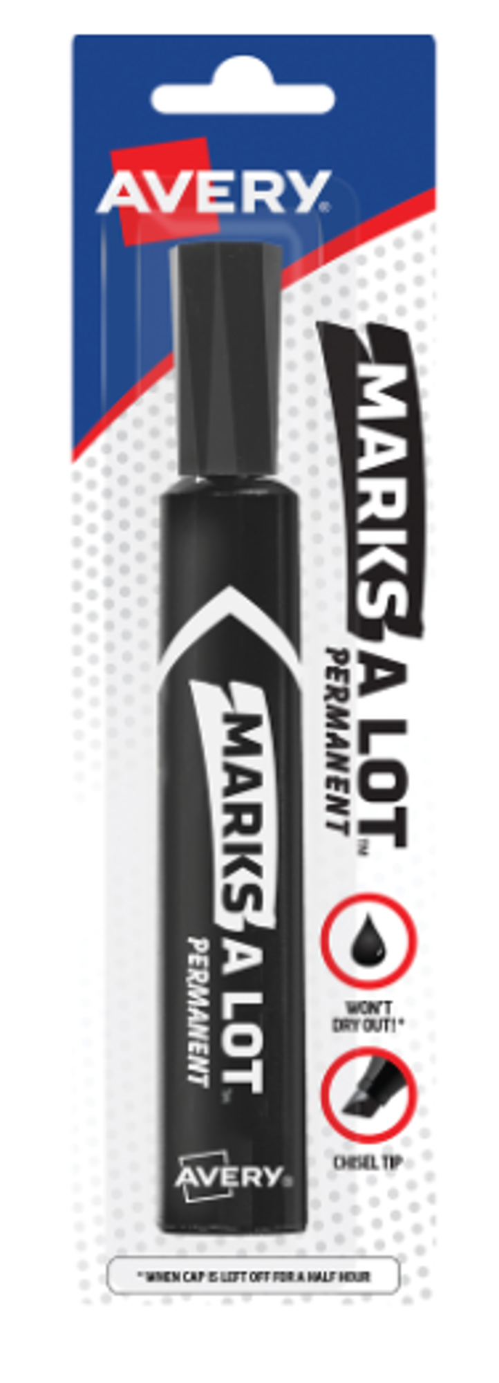 Product image 1 of 1 for Marks-A-Lot Desk Style Chisel Tip Permanent Marker, Black
