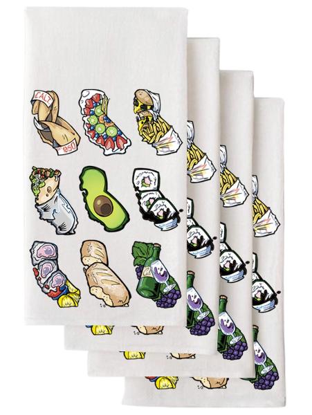 Cali-Foodie Flour Sack Tea Towel; $17.98