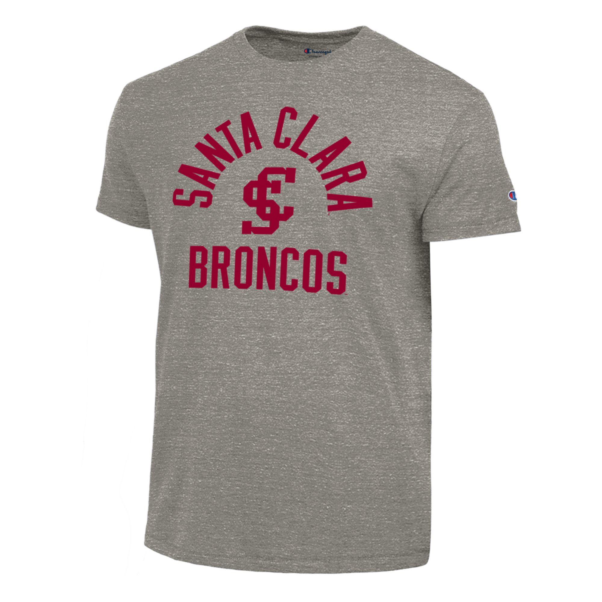 image of: Santa Clara Broncos Champion Tri-Blend Short Sleeve Tee, Gunsmoke Heather