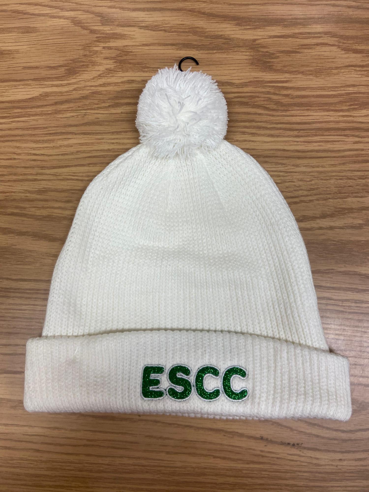 image of: ESCC Glitter Cozy Pom Beanie