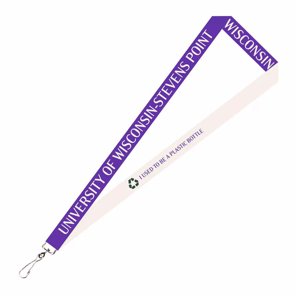 Product image 1 of 1 for University of Wisconsin Stevens Point Recycled Lanyard, Natural