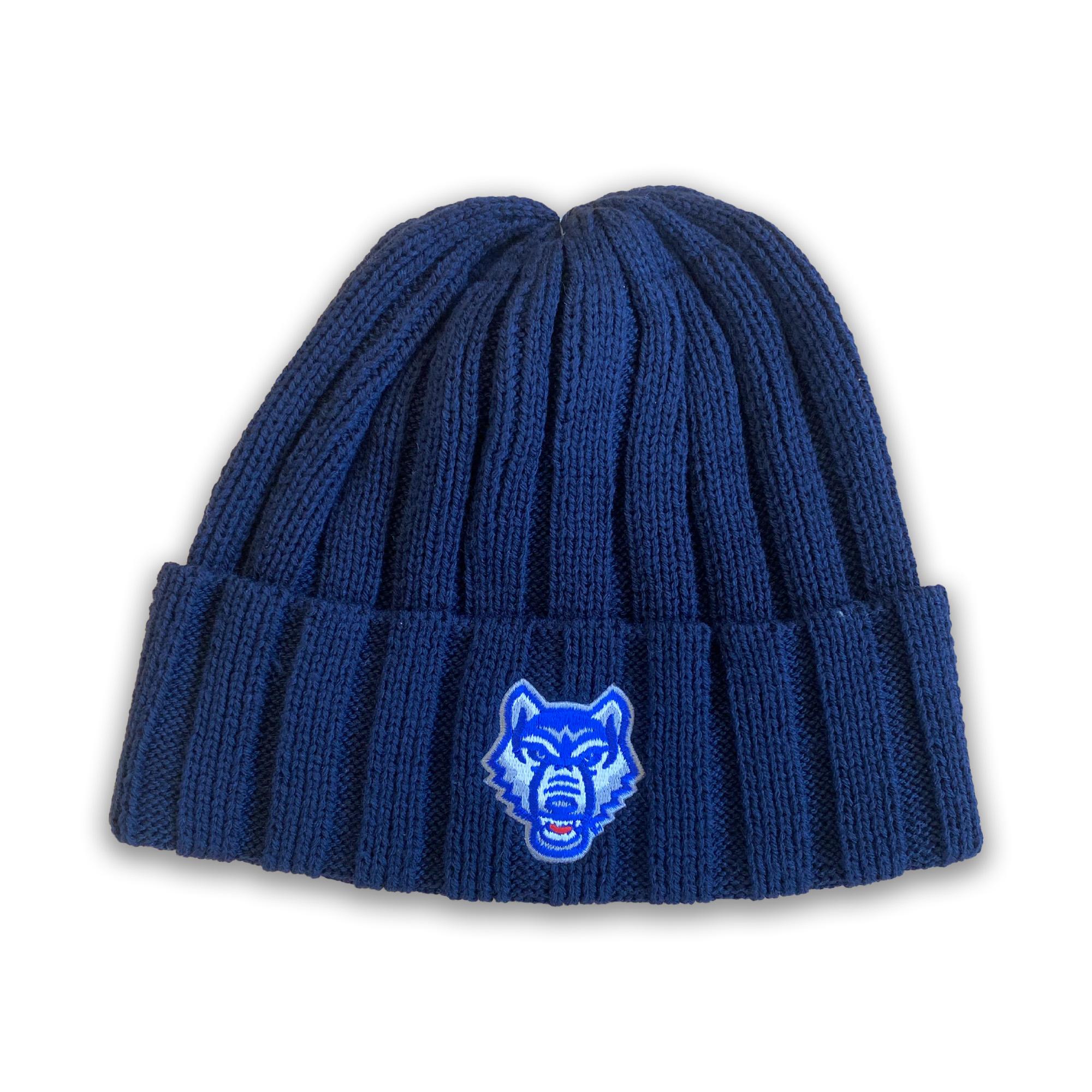 image of: WOLF LOGO WATCHMAN BEANIE