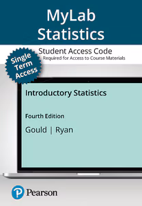 Cover image for Single Term MyLab Statistics Access Code with Pearson eText for Introductory Statistics