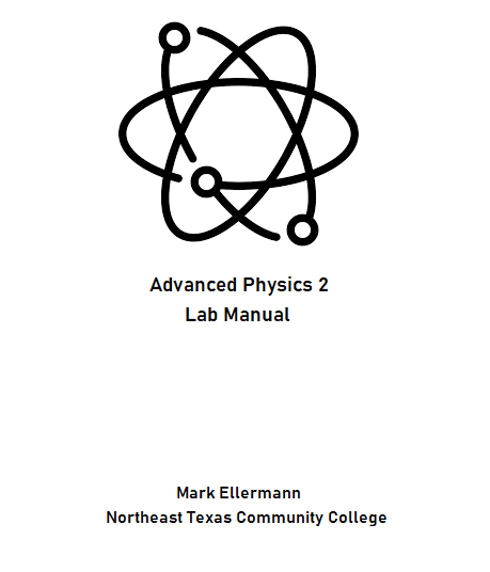 Cover image for PHYS 2426 Advanced Physics 2 Lab Manual