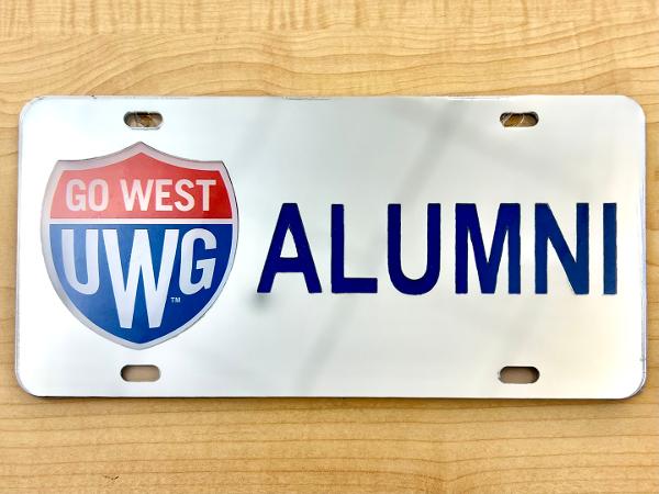 UWG SHIELD ALUMNI LICENSE PLATE; $29.99