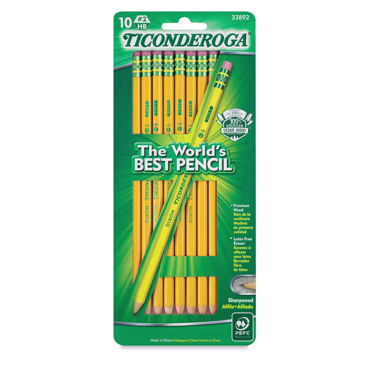 Product image 1 of 1 for Ticonderoga Pencils #2 Sharpened 10 Pk Dixon