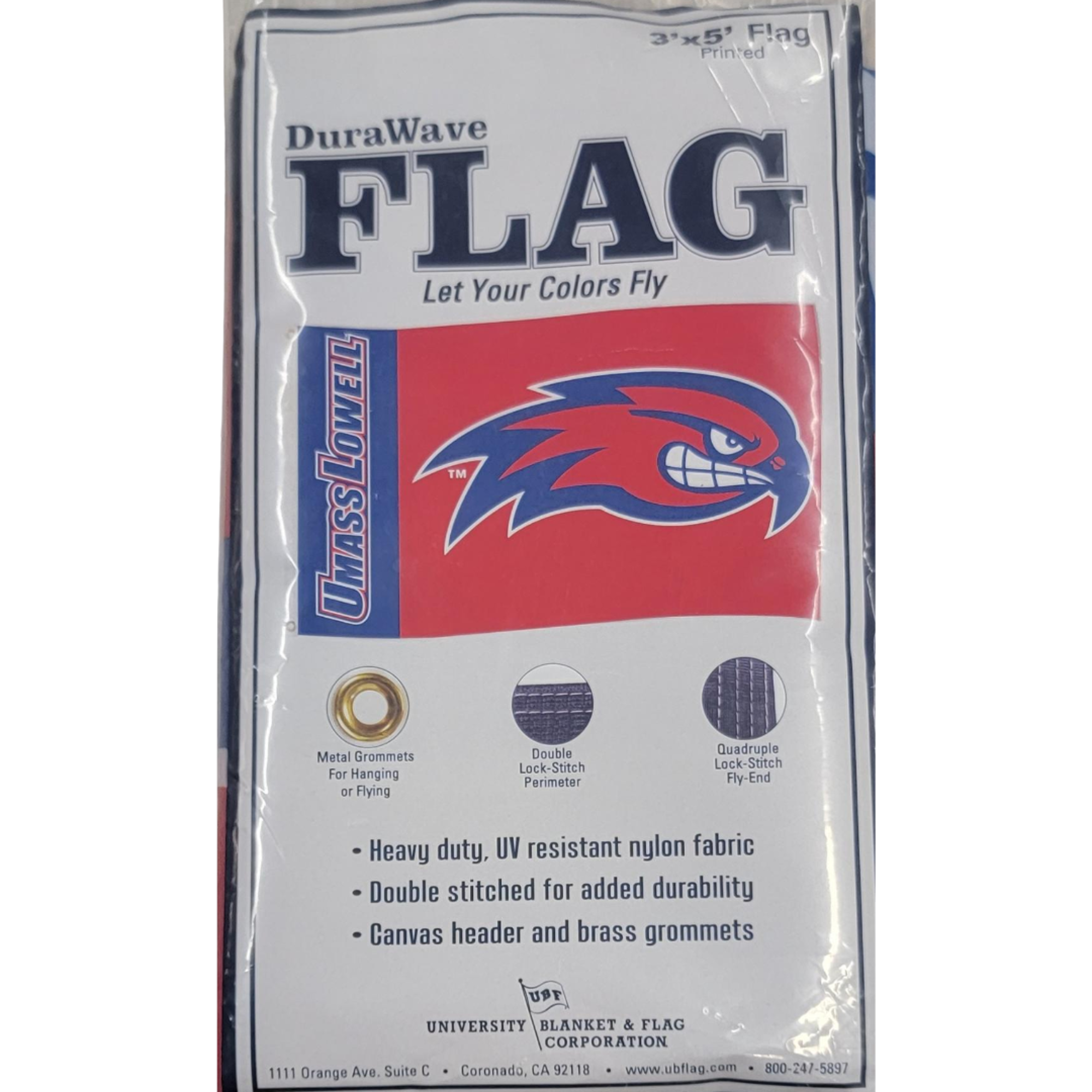 image of: UMass Lowell River Hawk Flag
