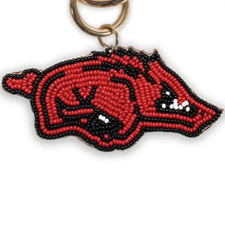 Product image 1 of 1 for Arkansas Razorbacks Beaded Purse Charm