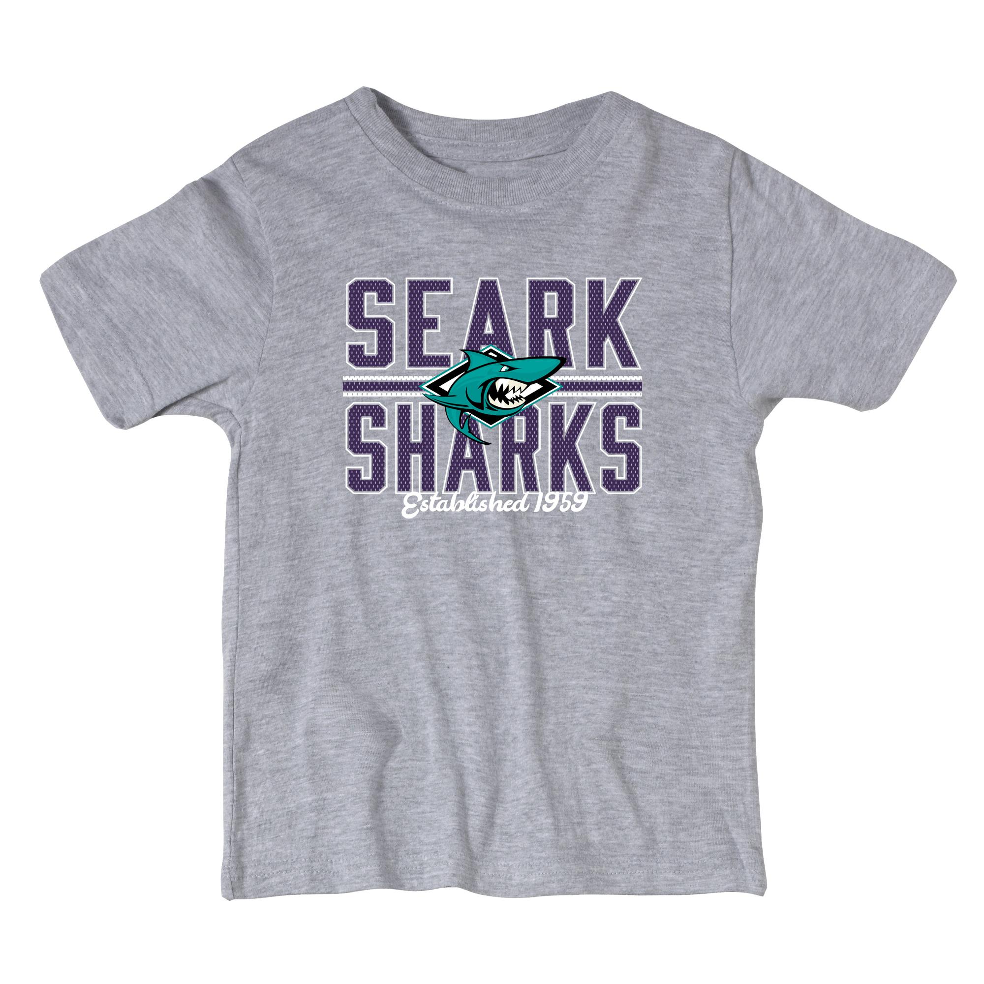 Product image 1 of 1 for Southeast Arkansas College Toddler SEARK Sharks Short Sleeve Tee, Gray
