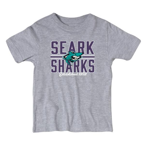Southeast Arkansas College Toddler SEARK Sharks Short Sleeve Tee, Gray; $19.98