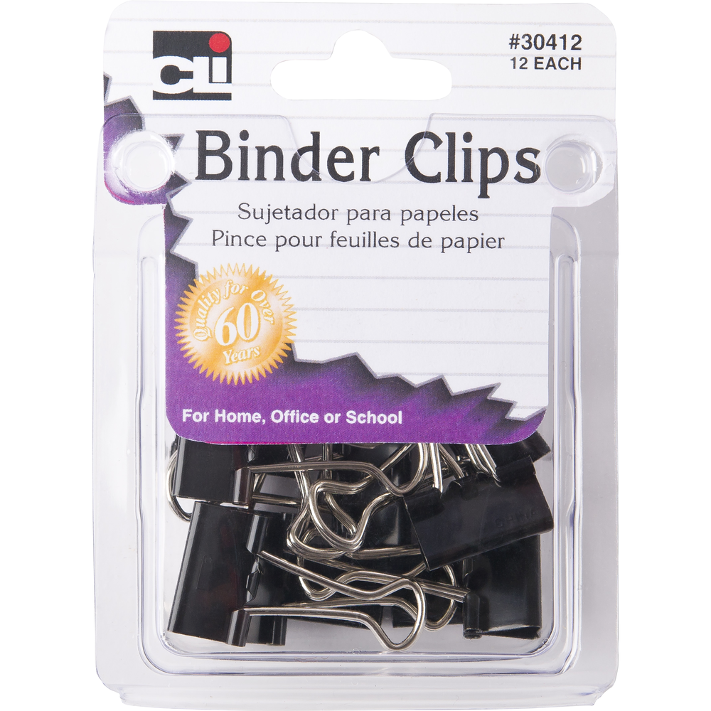 Product image 1 of 1 for Binder Clips 12pk, Asst.