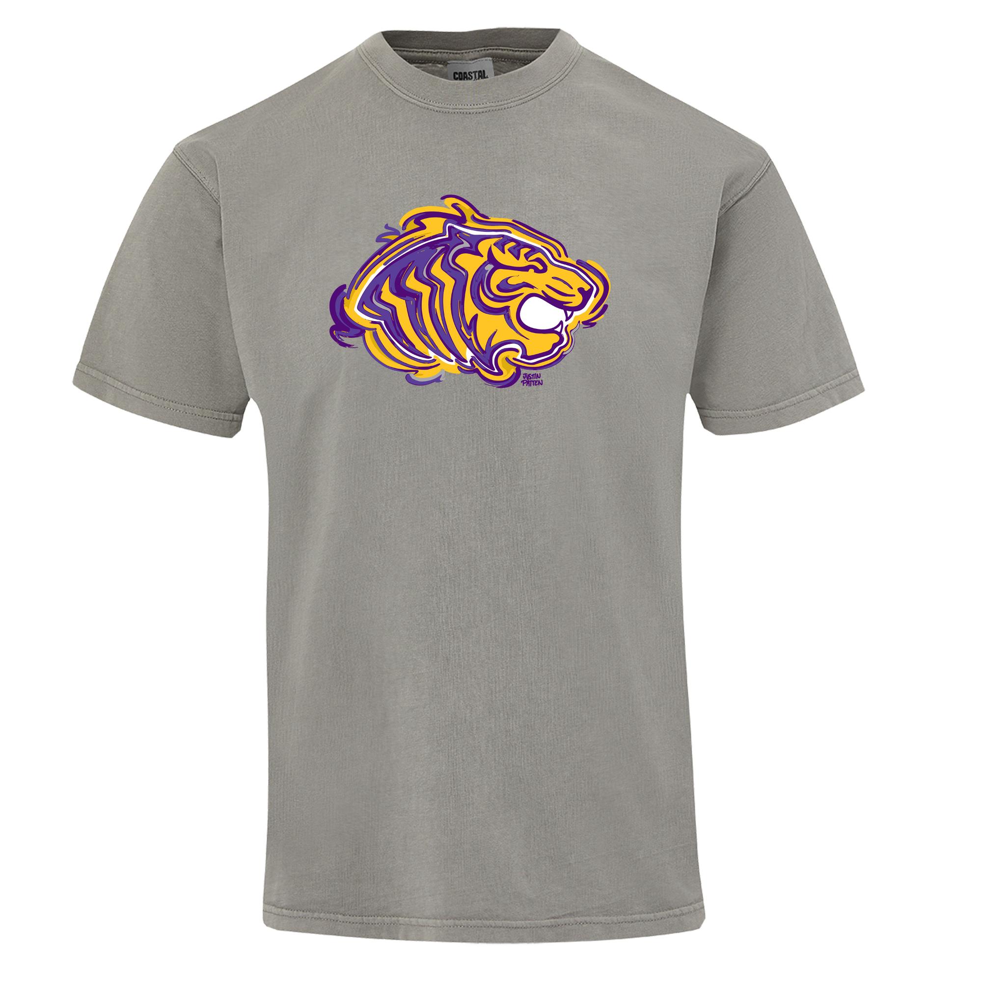 image of: Ouachita Tigers Watercolor Coastal Color Tee