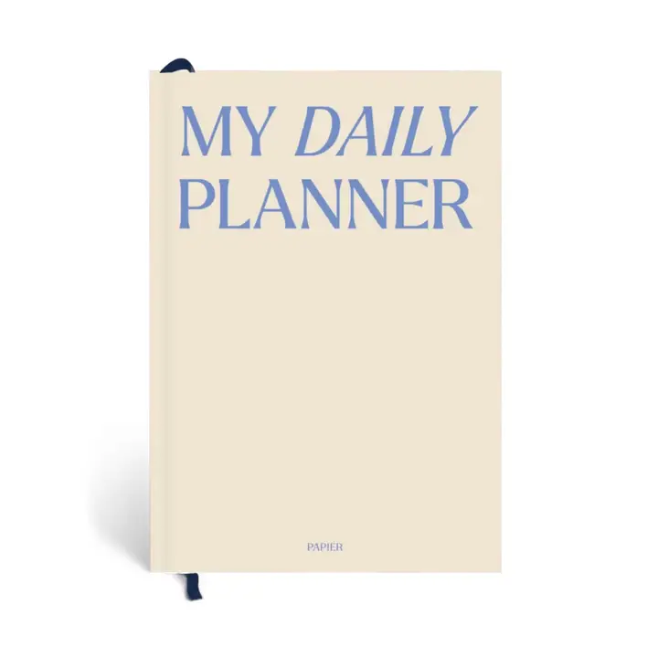 image of: Papier Wonder Hardcover Undated Daily Planner, Cream
