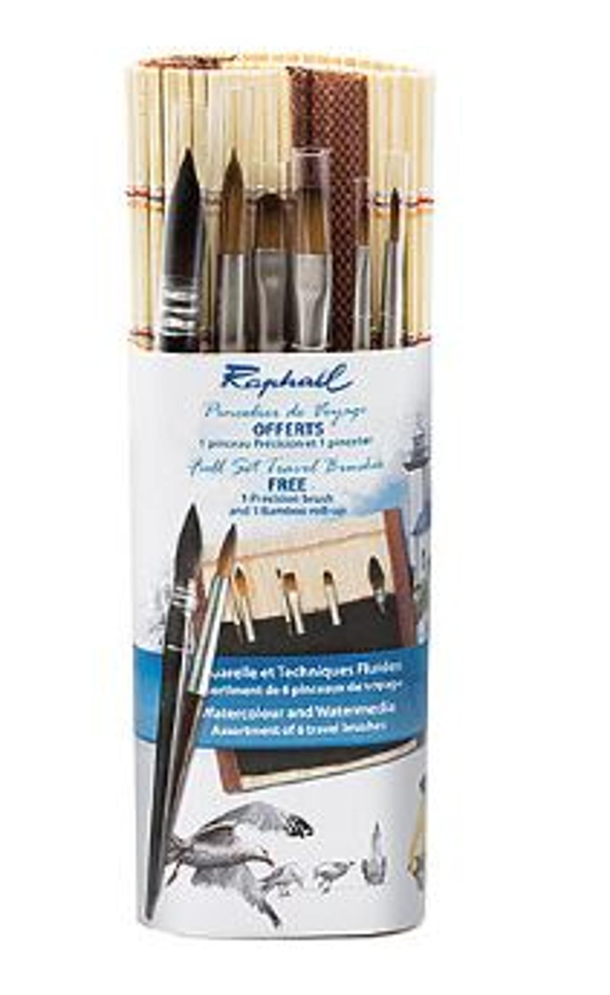 image of: Bamboo Roll up Brush Set