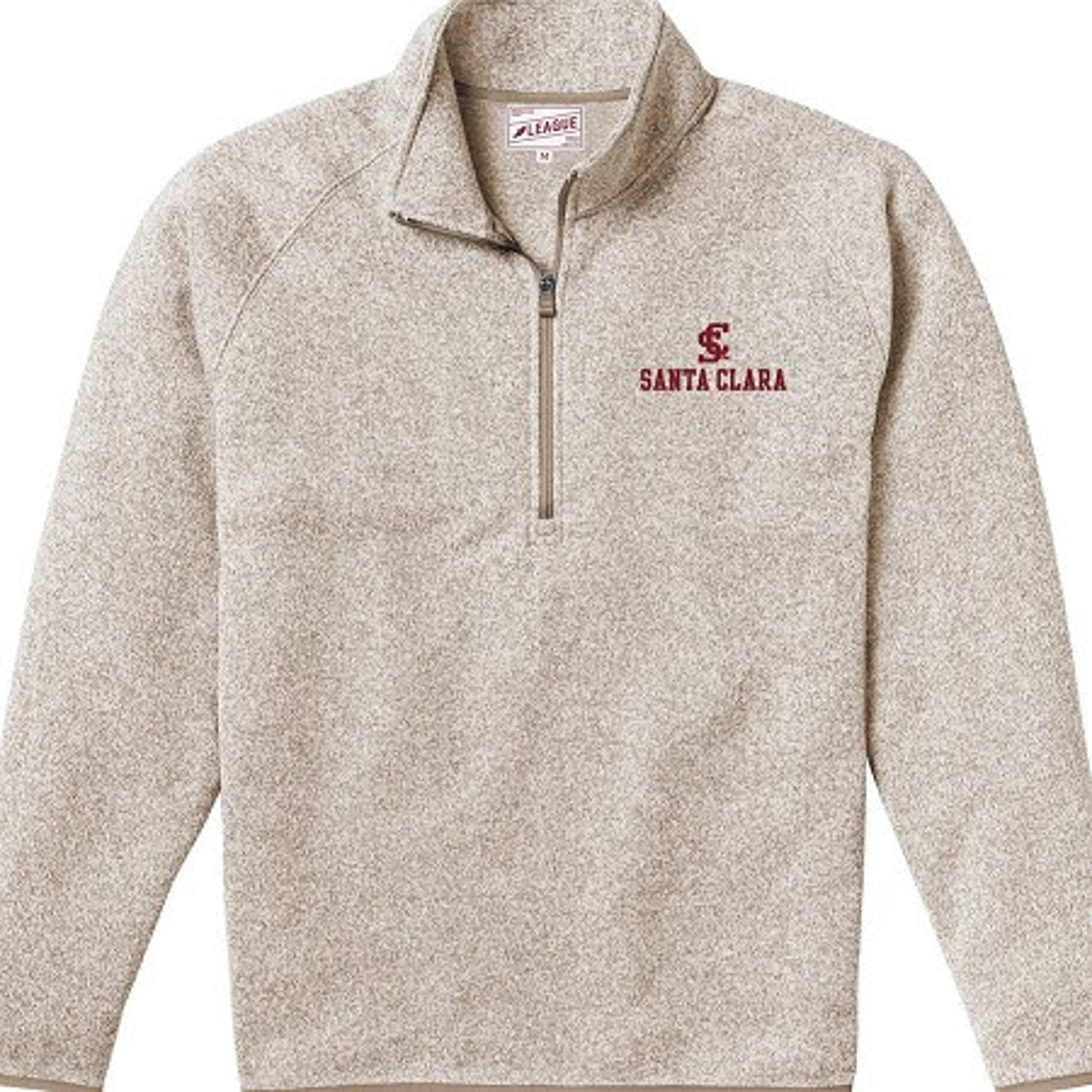 image of: Santa Clara Broncos Saranac Quarter Zip Jacket, Almond