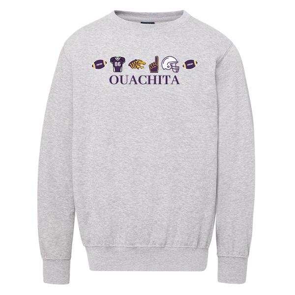 Ouachita Football Fundamental Fleece Crew; $39.99