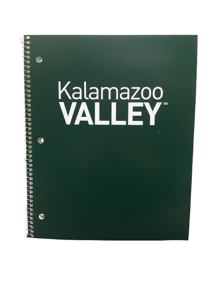 KVCC Kalamazoo Valley 1 Subject Notebook; $2.79