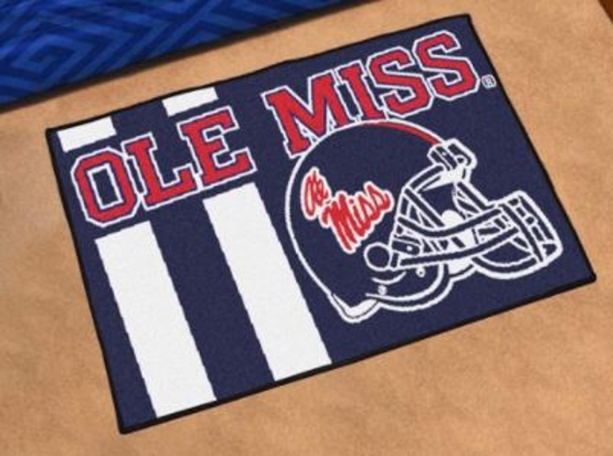 image of: Ole Miss Football Helmet Starter Mat 19x29