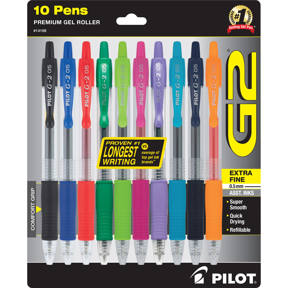 Product image 1 of 1 for Pilot - G2 Retractable Extra Fine Gel Pen - Assorted 10pk