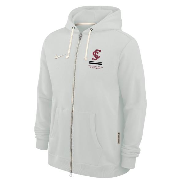 Santa Clara Broncos Nike Dri-FIT Sideline Full-Zip Hoodie, Photon Dust; $130.00
