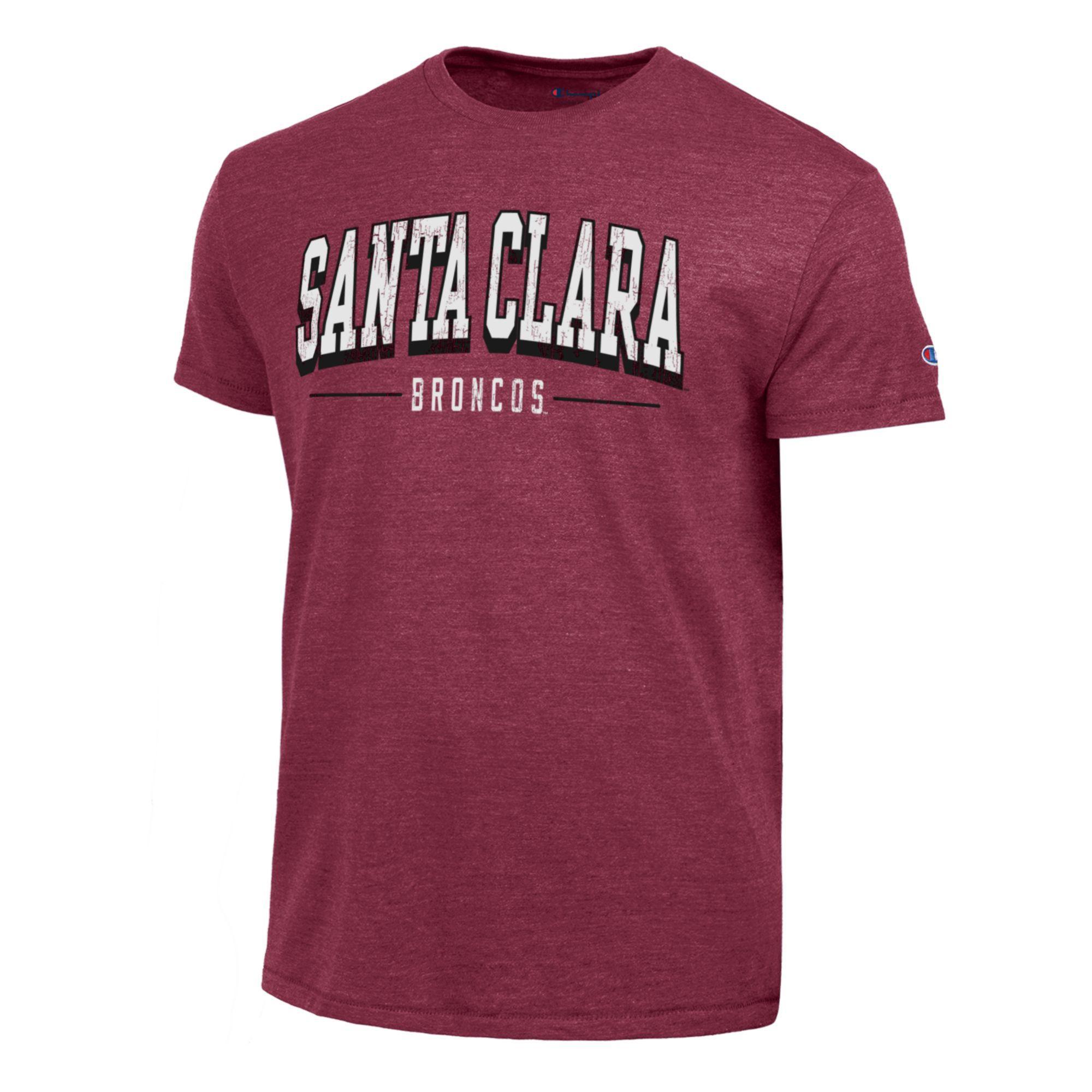 image of: Santa Clara Broncos Champion Tri-Blend Short Sleeve Tee, Garnet
