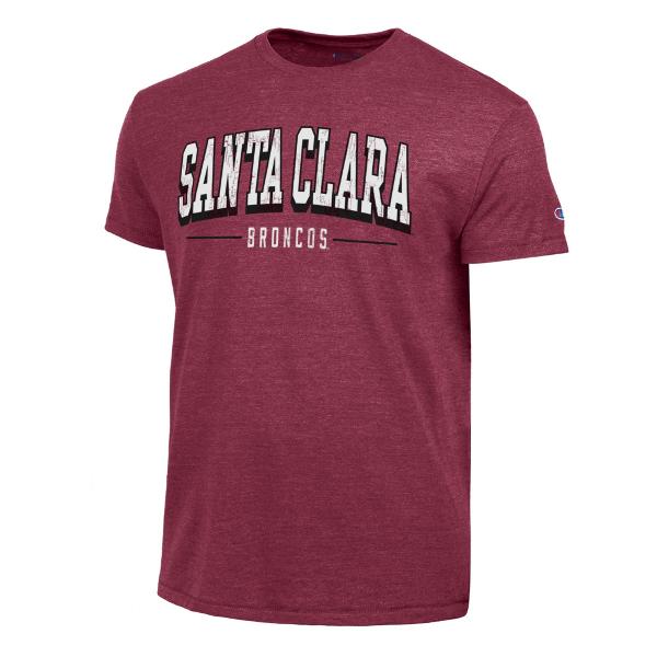 Santa Clara Broncos Champion Tri-Blend Short Sleeve Tee, Garnet; $36.98
