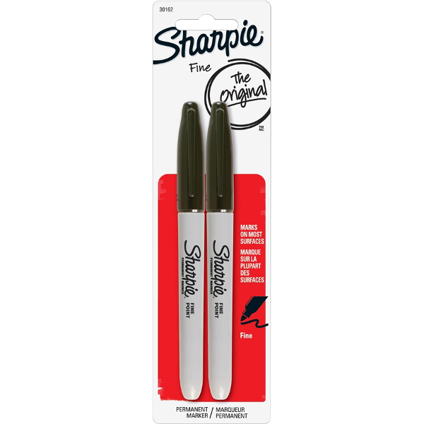 Sharpie Permanent Marker - Black Fine 2Pk; $3.79