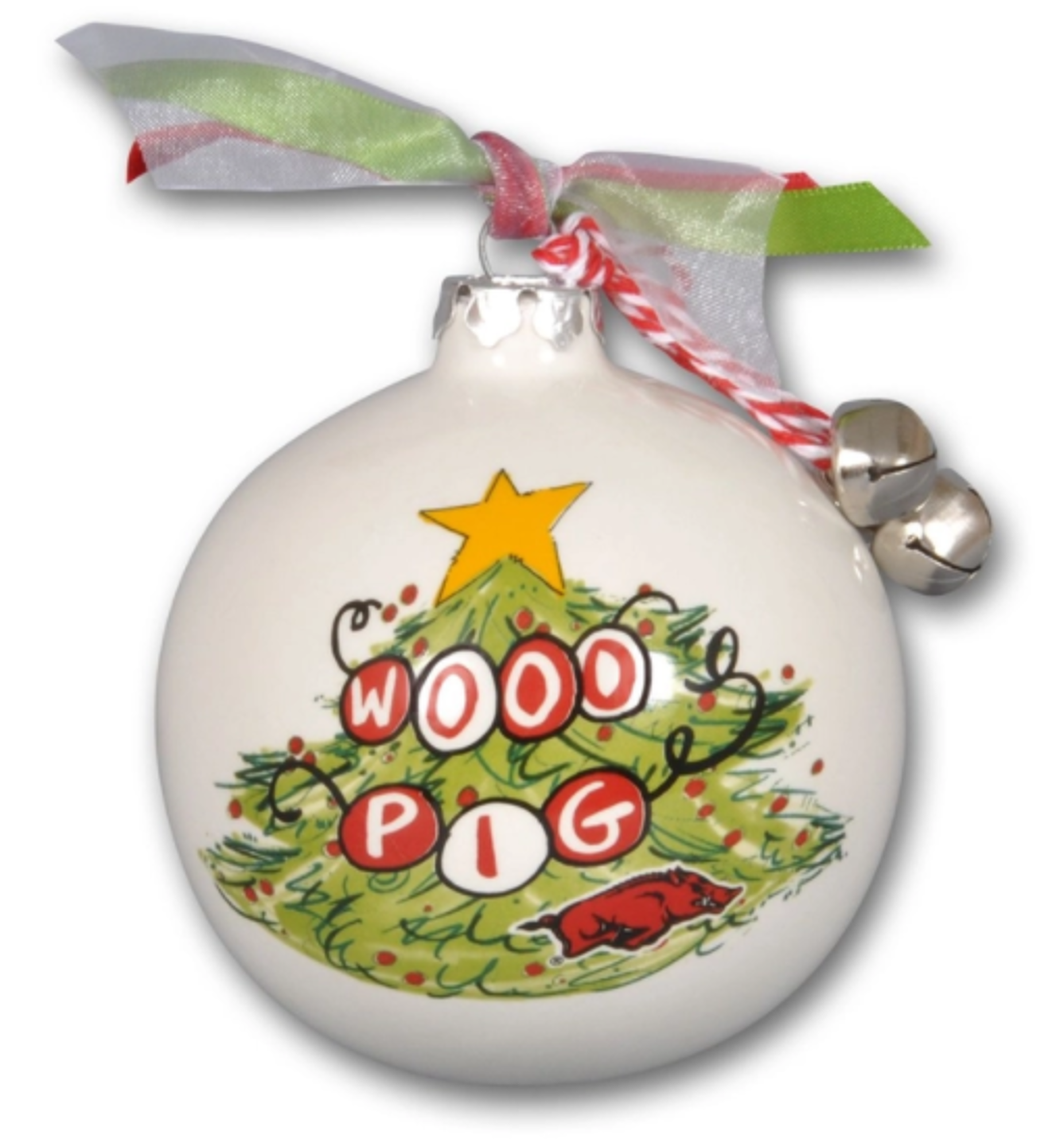 image of: Arkansas Razorbacks Magnolia Lane Christmas Tree Ornament