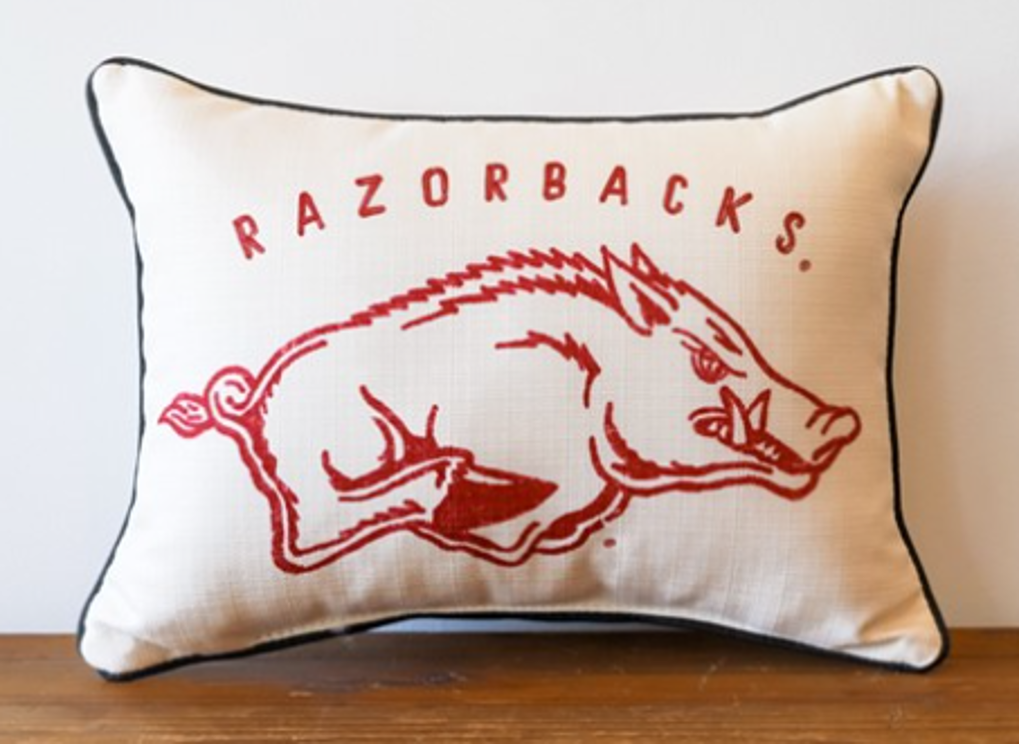 image of: Arkansas Razorbacks Grunge Running Hog Pillow - 20"x 14"