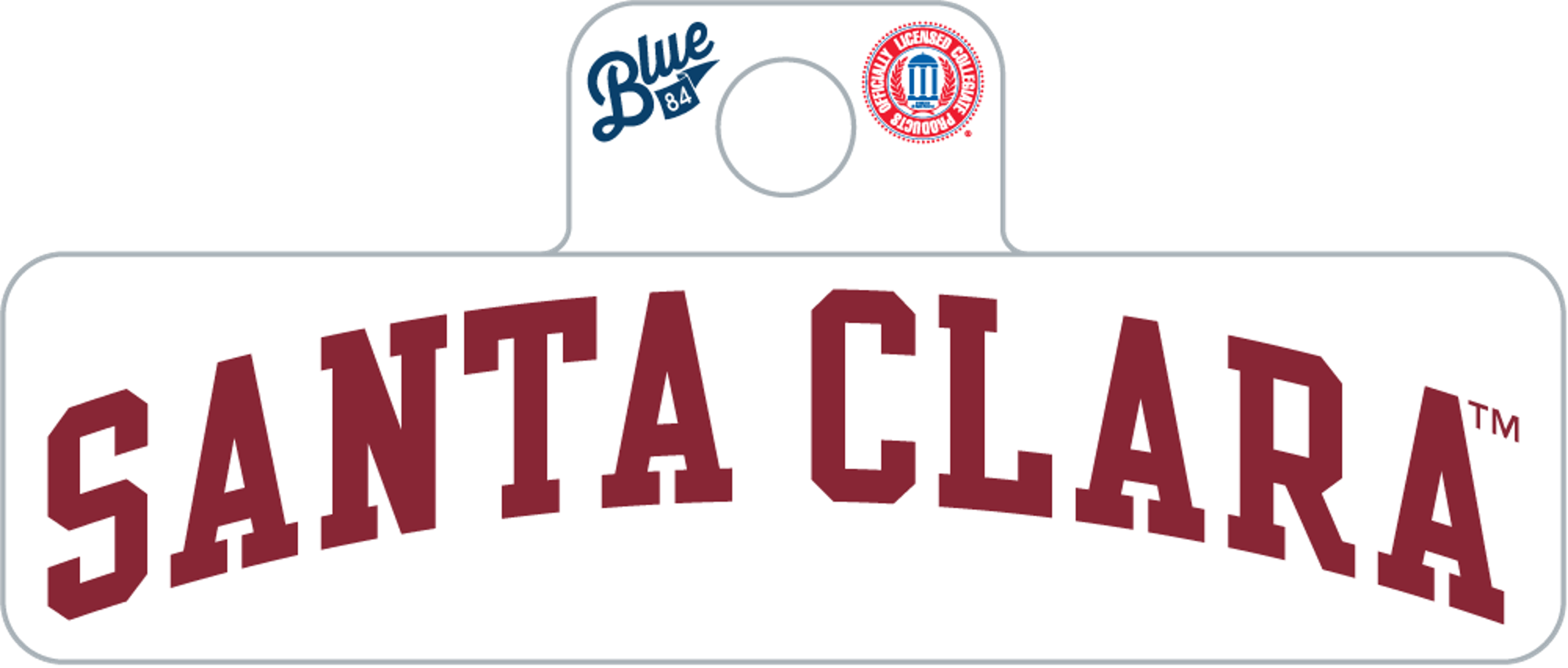 image of: Santa Clara Broncos Arch Blue 84 Sticker